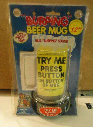 Vintage 1995 Burping Beer Mug Novelty Gag Gift -