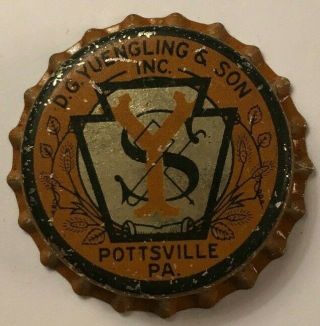 D.  G.  Yuengling & Son Beer Bottle Cap; 1934 - 41; Pottsville,  Pa; Cork