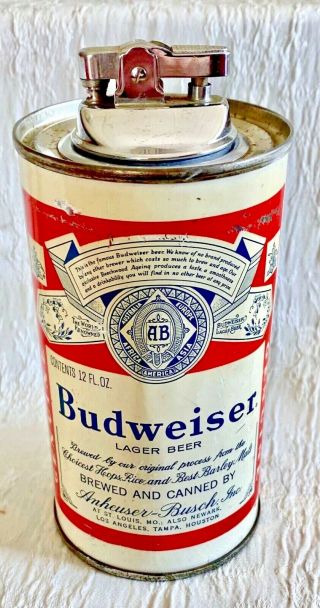 Vintage Budweiser Beer Can Cigarette Lighter Anheuser Busch