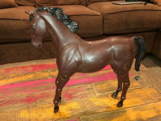 Vintage Marx Johnny West Series Horse Brown Thunderbolt Poseable