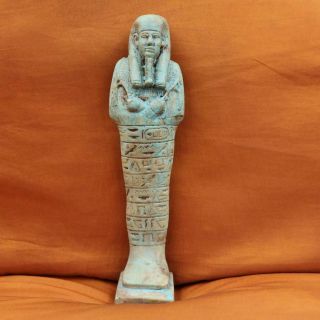 Antique Egyptian Ushabti Of Ancient Middle Kingdom Funerary Statue.  Large