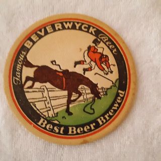 Black Ul Ny - Bev - 28 Beverwyck Best Beer Brewed 4 1/4 Coaster Albany,  York