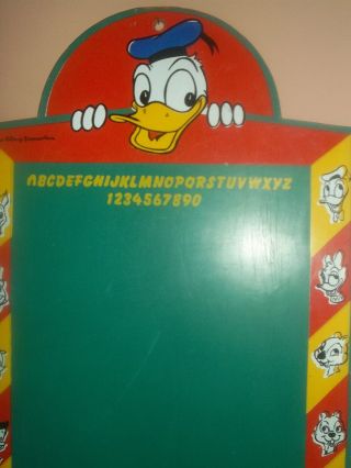 Vtg Walt Disney Characters Diamond H Brand Chalkboard Donald Mickey Pluto Goofy 2
