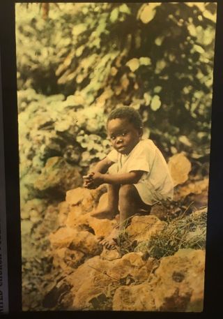 A " Kaffir " Family And Hut - African Boy - South Africa? Two Magic Lantern Slides
