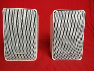 Vintage Realistic Minimus 7 White Book Shelf Speakers 40 - 2045 8 Ohms