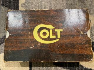 Vintage Colt Wood Grain Cardboard Sleeve & Styrofoam Insert Box For Python