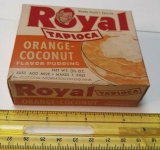 Vintage Howdy Doody Royal Orange Coconut Tapioca Full Box Never Opened