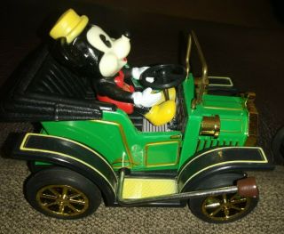 VTG Disney Mickey Mouse,  in 1908 T Ford Friction toy car (2) Masudaya Japan 3