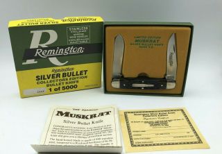 Vintage Remington Muskrat Silver Bullet R4466 Sb Collectors Knife 1 Of 5000