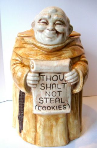 Vintage Friar Tuck Cookie Jar,  Treasure Craft