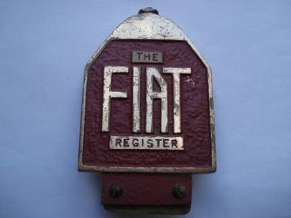 C1960s Vintage The Fiat Register Car Badge