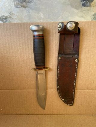 Vintage Marble ' s Gladstone,  Mich.  5 Inch Fixed Blade Knife with Leather Sheath 3