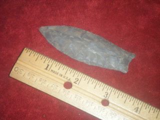 3 1/4 in.  AUTHENTIC ARROWHEAD,  PALEO BEAVER LAKE FROM KY. 2