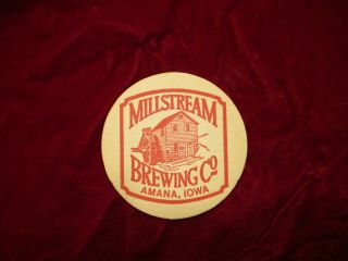 Millstream Brewing Co Amana Iowa Beer Coaster