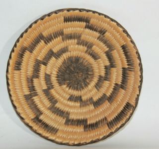 Vintage Native American Pima Papago Hand - Woven Basket Plate Mat Wall Ganging