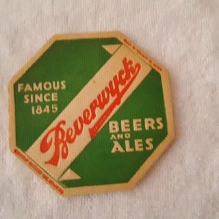 Ny - Bev - 19 Beverwyck Beers And Ales 4 1/4 Coaster Albany,  York
