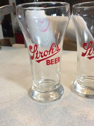 Vintage Stroh’s Beer Glass Set Beer Glasses Set Of 5