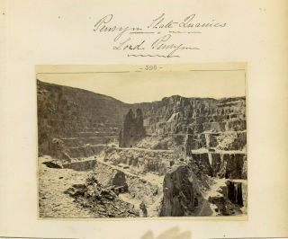 Vintage Photo Pasted On Album Page 5 X 7 Penrhyn Slate Quarry Bethesda,  N.  Wales