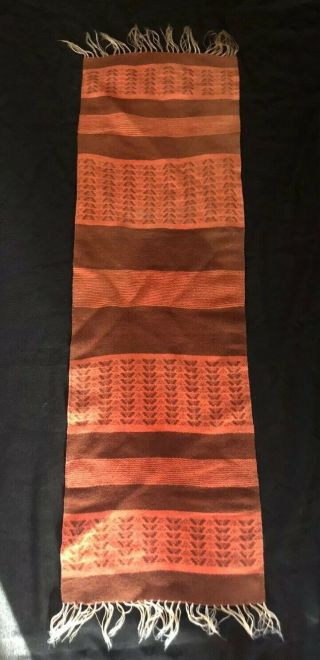 Vintage Wool Blanket Rug Textile Runner Origin ?native American Or Mexican?