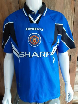 Vintage Mens Manchester United Football Shirt 1996 Umbro Top