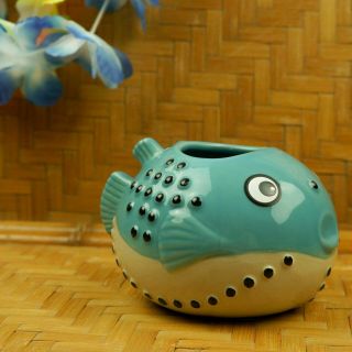 Tiki Mug/bowl Fugu Blue Fish Munktiki Imports Paul Nielsen