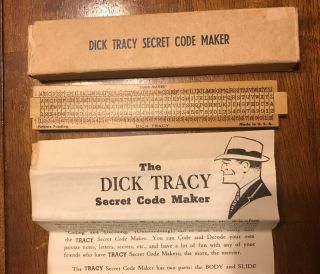 Vintage Dick Tracy Secret Code Maker