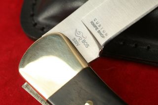 Custom Buck Knife 110 Walnut Wood Bos S30v Blade Brass Bolsters