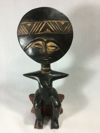 Hand Carved Wood Tribal African Fertility Akuaba Ashanti Doll Woman Figure