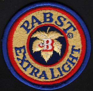 Vintage Uniform Patch Pabst Extra Light Beer Round Old Stock N -,