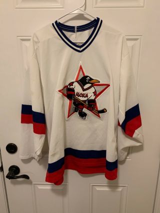 Vintage 1992 Russian Pittsburgh Penguins Junior Team Jersey Ccm L