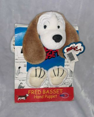 Vintage Fred Basset Hand Puppet Hound Dog Classic Toys Stuffed Animal Rare 1999