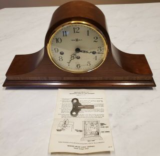 Vintage Howard Miller Wind - Up Mantle Clock Model 612 - 439 - Made In West Germany