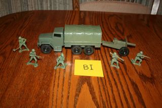 Timmee Processed Plastic 2.  5 - Ton Army Truck/tarp & Cannon Bi - Marx,  Mpc