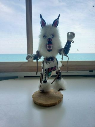 Kachina Doll - " White Wolf " Signed