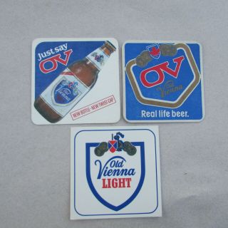 Old Vienna Ov Light Beer Coasters - Canada
