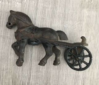 Vintage Wilkins? Arcade? Cast Iron Horse And Cart Carriage