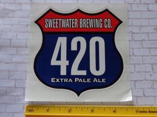 Beer Sticker Sweet Water Brewing Co 420 Extra Pale Ale Atlanta,  Georgia