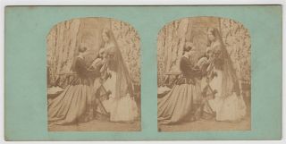 Genre Stereoview - Well To Do Lady With Her Dresser