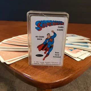 Vtg 60s Superman Whitman Card Game Playing Deck 1966 National Periodical Public.
