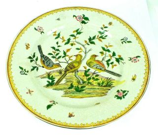 Signed Hua Ping Tang Zhi Hall Asian Chinese Charger Plate Bird Nature Theme