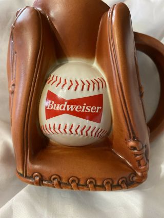 1995 Anheuser - Busch Budweiser Baseball Glove Stein Mug Coffee