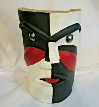 Authentic Tribal Native American Cedar Wood Mask Pacific Northwest