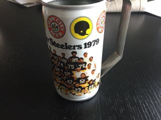 Vintage Iron City Beer Can Mug - 1979 Pittsburgh Steelers Bowl