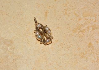 Vintage 9ct gold pendant with pearls solid 375 gold fully hallmarked 1971 3