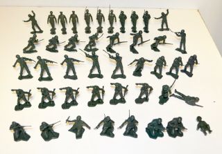 Vintage 1960s Marx Battleground Playset Us Army Soldier Plastic Figures