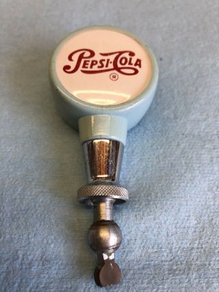 Vintage Pepsi Advertising Fountain Dispenser Round Tap Handle Knob Pepsi - Cola