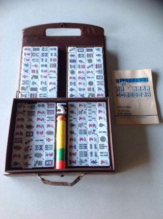 Mah Jong Set In Case With Instructions