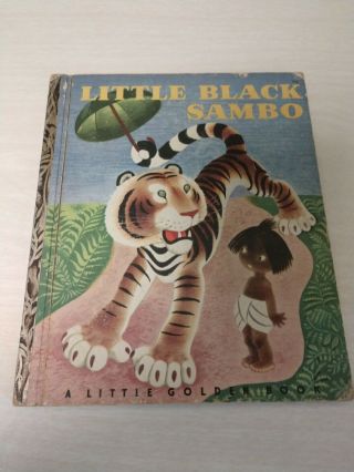 Vintage 1948 Little Black Sambo Little Golden Book Simon And Schuster