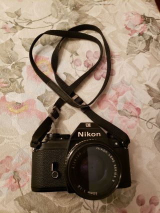Vintage Nikon Em 35mm Slr Film Camera