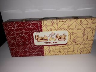 Vintage Toy Handy Andy Tool Set - By Skill - Craft 1960s 660 - 600